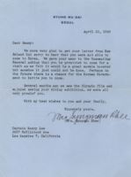 프란체스카 여사가 새미리에게 보낸 편지(1949.4.22)