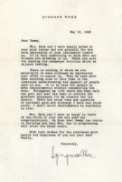 이승만 대통령이 새미리에게 보낸 편지(1960.5.18)