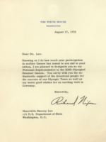 미대통령 로버트 닉슨이 새미리에게 보낸 편지(1972.8.17)