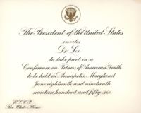 미국 대통령 드와이트 아이젠하워가 새미리에게 보낸 초대장(1956)