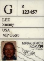 새미리의 이탈리아 로마 수영대회 VIP카드(1994)